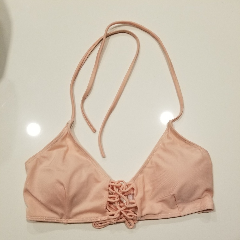 Pink bikini top